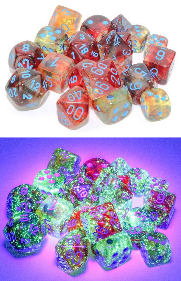 CHESSEX DICE: NEBULA - PRIMAIRE / TURQUOISE 36D6 | BD Cosmos