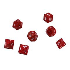 HEAVY METAL D&D RPG DICE SET: RED & WHITE | BD Cosmos