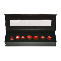 HEAVY METAL D&D RPG DICE SET: RED & WHITE | BD Cosmos