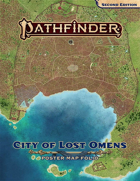 PATHFINDER 2E CITY OF LOST OMENS POSTER MAP FOLIO | BD Cosmos