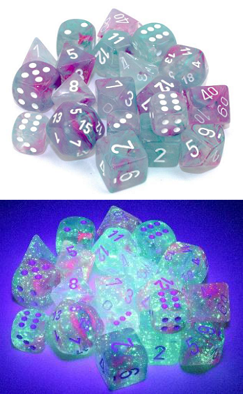 CHESSEX DICE: NEBULA - WISTERIA/WHITE 36D6 | BD Cosmos