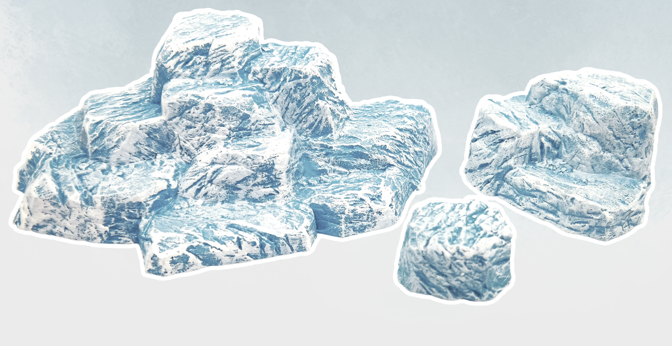 MONSTER SCENERY SNOWY HILLS | BD Cosmos