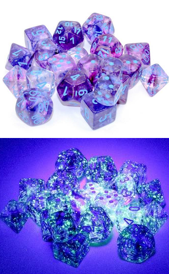 CHESSEX DICE: NEBULA - NOCTURNAL/BLUE 36D6 | BD Cosmos