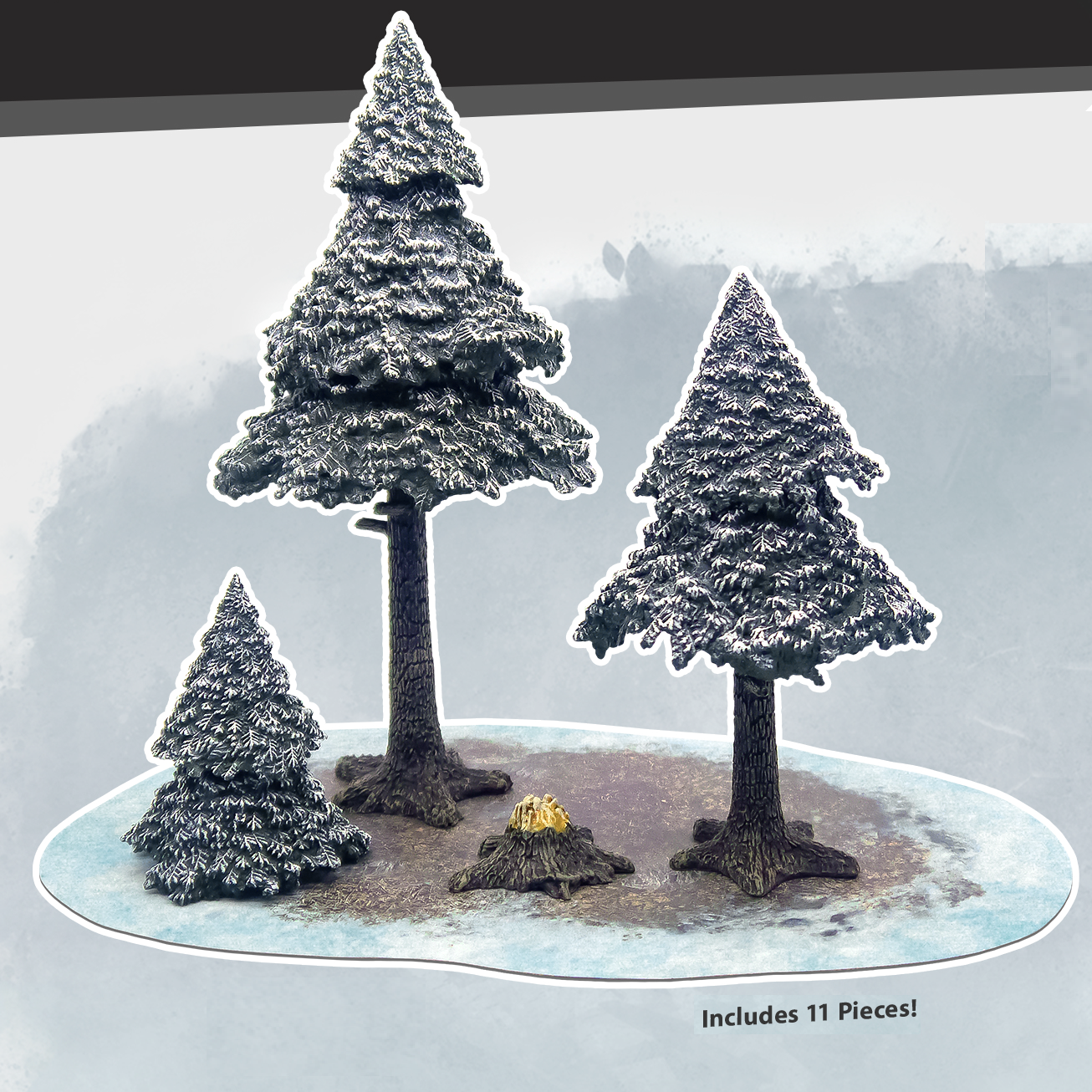 MONSTER SCENERY SNOWY PINE FOREST | BD Cosmos