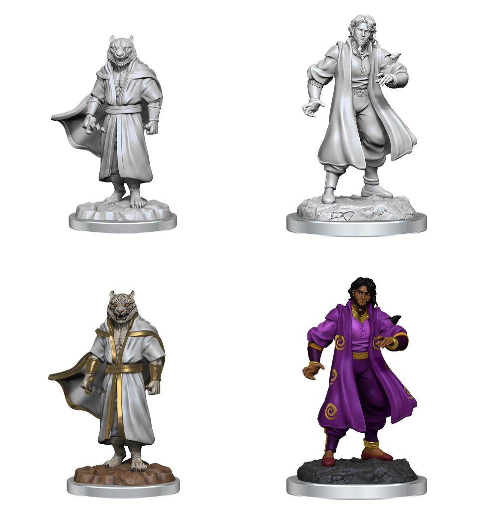 CR UNPAINTED MINIS: WV3 MALE SORCERER & MERCHANT TIGER | BD Cosmos