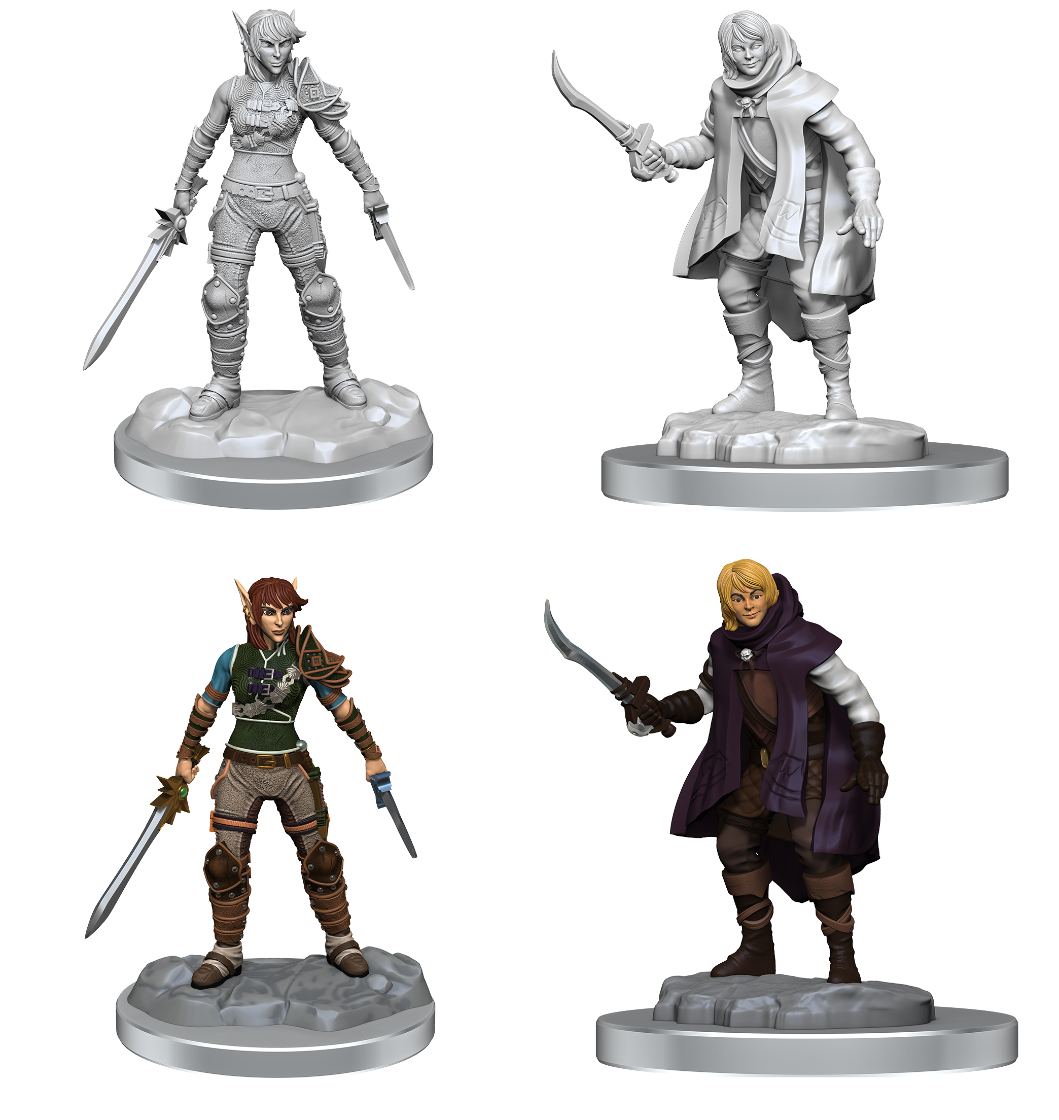 D&D UNPAINTED MINIS: WV19 ELF ROGUE/HALF-ELF ROGUE | BD Cosmos