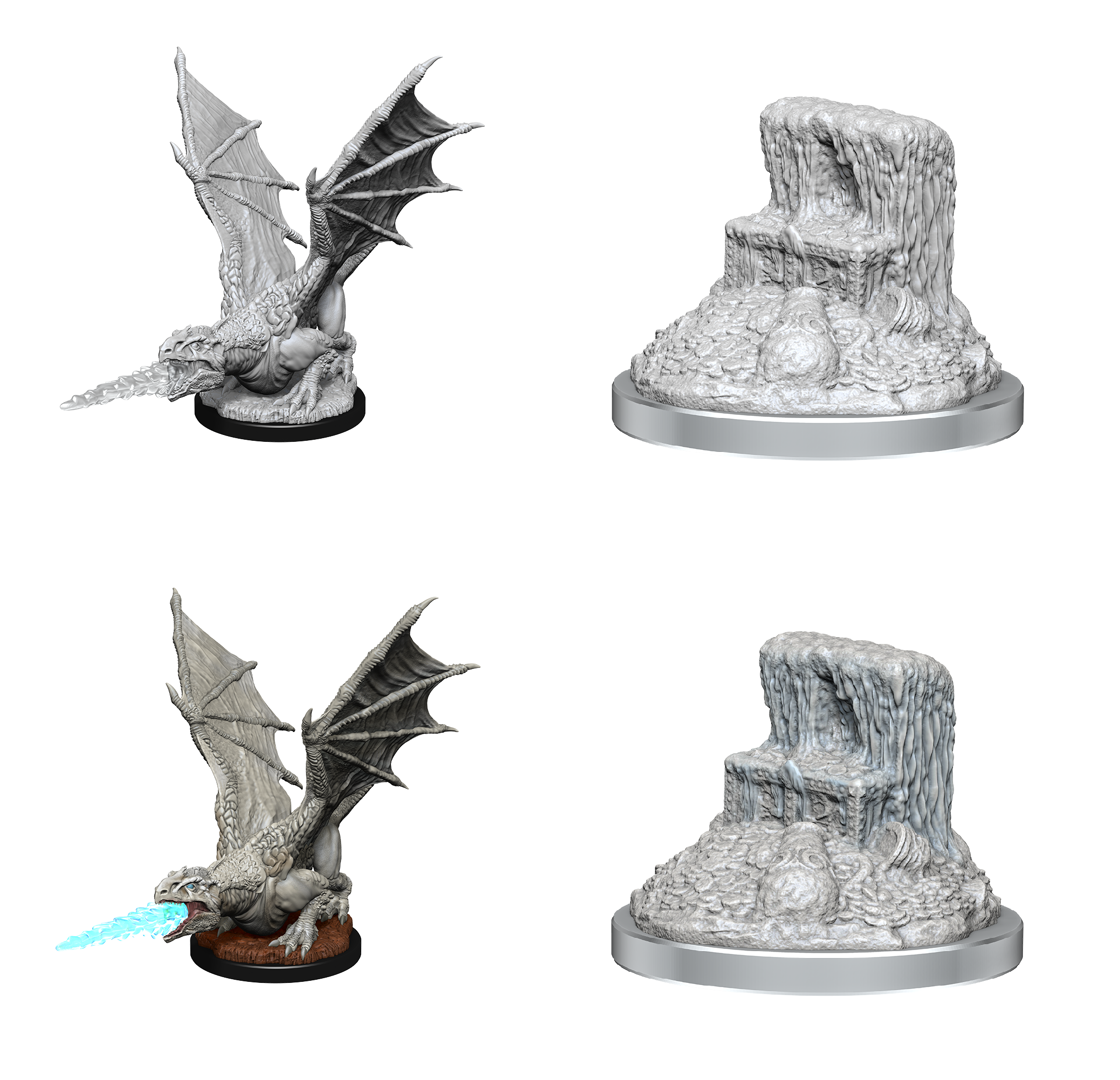 D&D UNPAINTED MINIS: WV19 WHITE DRAGON WYRMLING | BD Cosmos