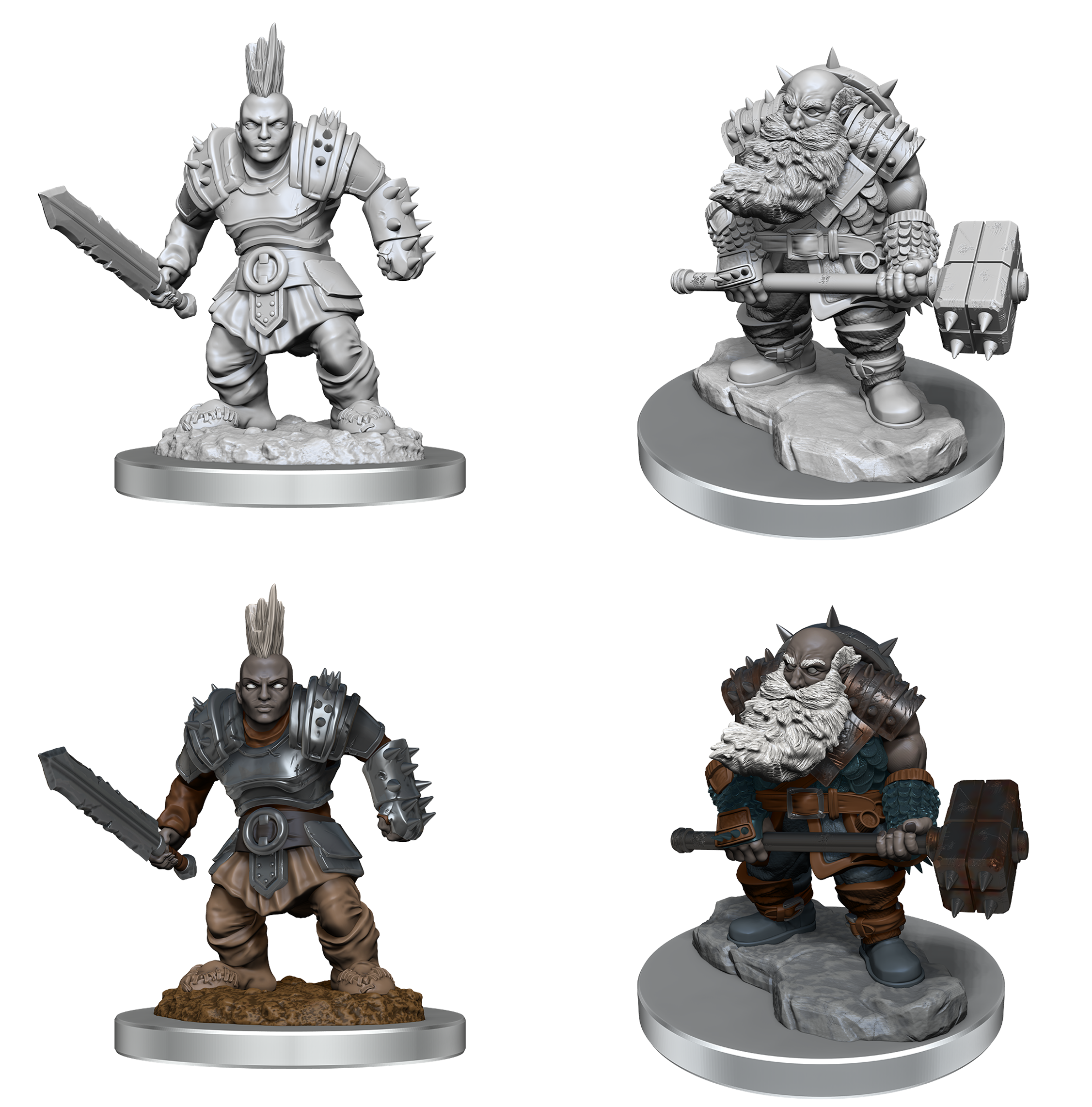 D&D UNPAINTED MINIS: WV18 DUERGAR FIGHTERS | BD Cosmos