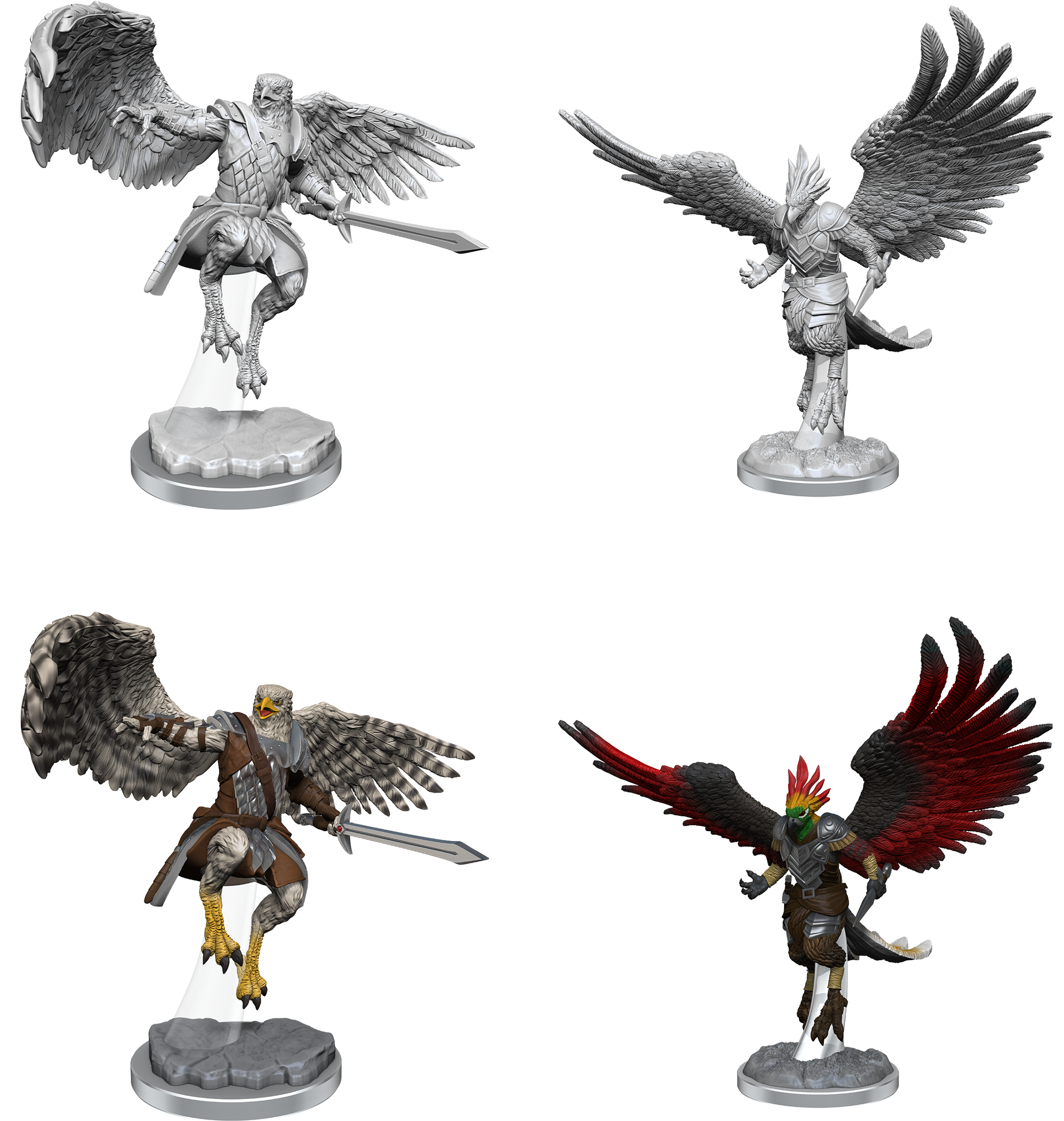 D&D UNPAINTED MINIS: WV18 AARAKOCRA PALADINS | BD Cosmos