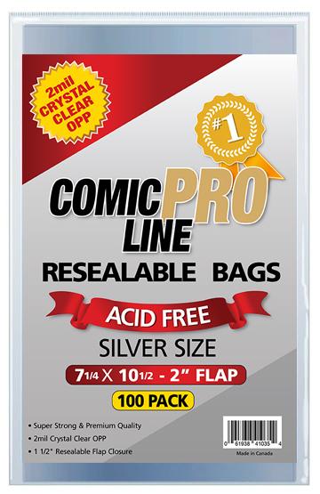 COMIC PRO LINE SILVER AGE RESEALABLE COMIC BAGS | BD Cosmos